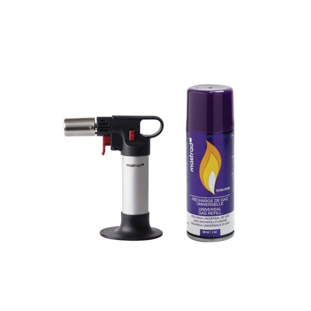 KITCHEN TORCH KIT AND UNIVERSAL GAS REFILL - 90ml