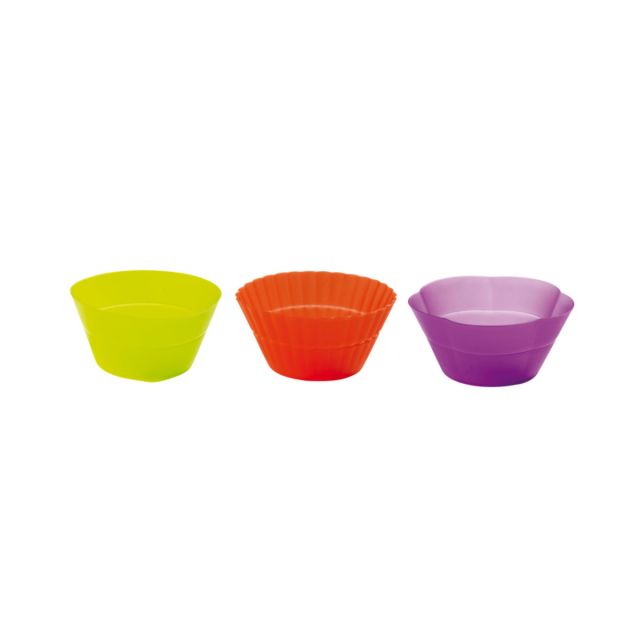 SILICONE BAKING CUP VARIOUS SHAPES - SET OF 12